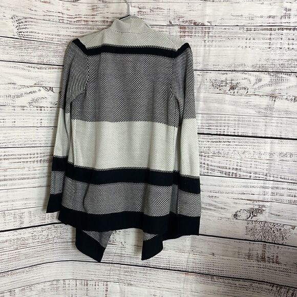 Cable & gauge Open Cardigan Womens Size Small Bold striped Knit sweater Duster - Picture 4 of 8